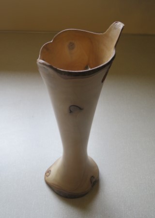 This holly vase won a commended certificate for Bill Burden